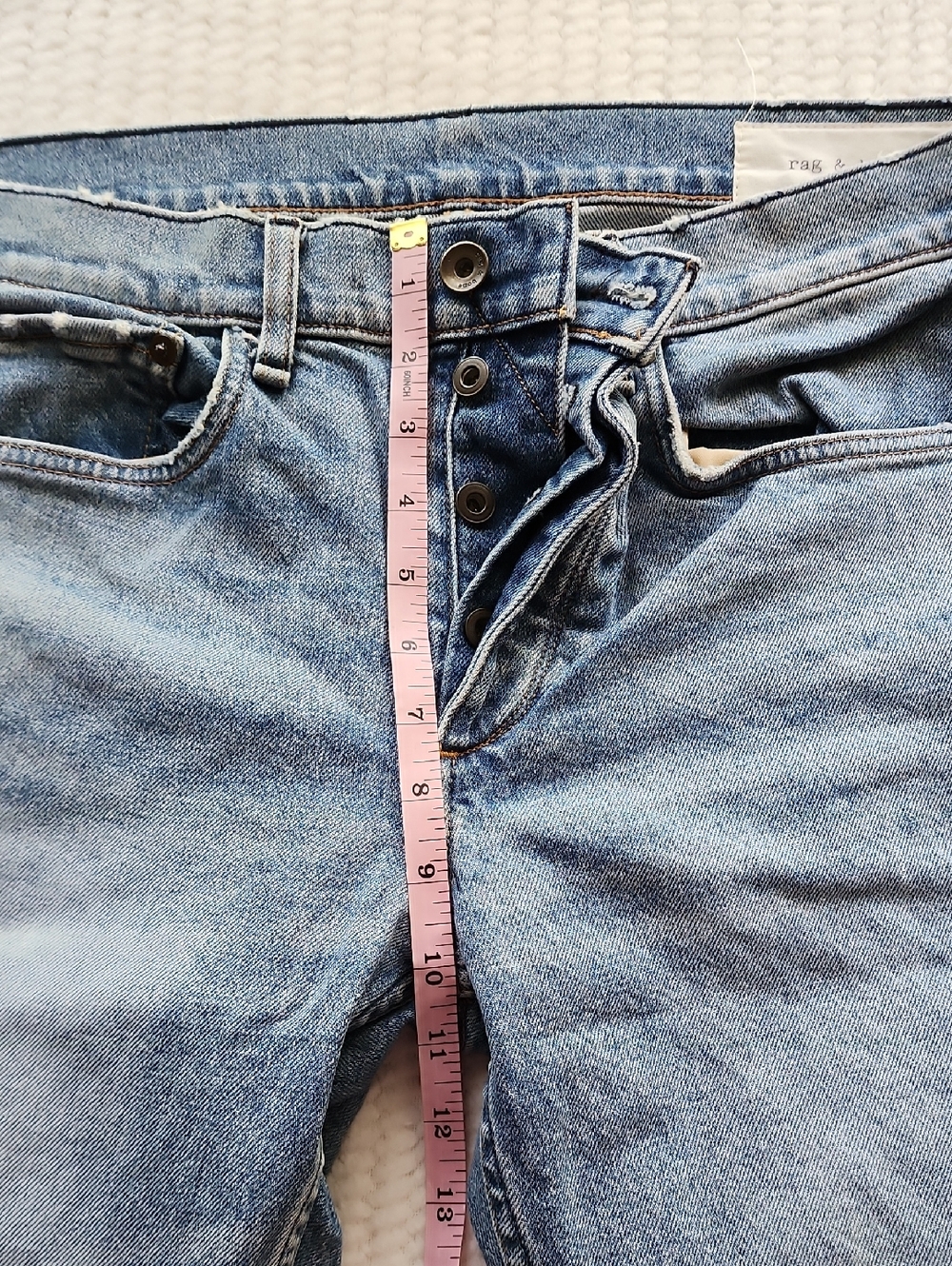 Rag & Bone New York Fit 1 Extra Slim Blue Jeans - Picture 5 of 10